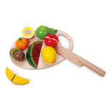 Classic World World World Wooden Snijfruit with cutting board, 17dlg.