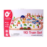 Klassisk World World Wood Train Set, 110dlg.