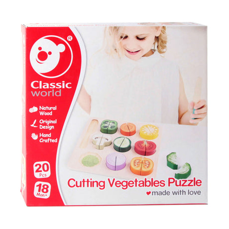 Légumes à couper en bois du monde classique, 20 pcs.