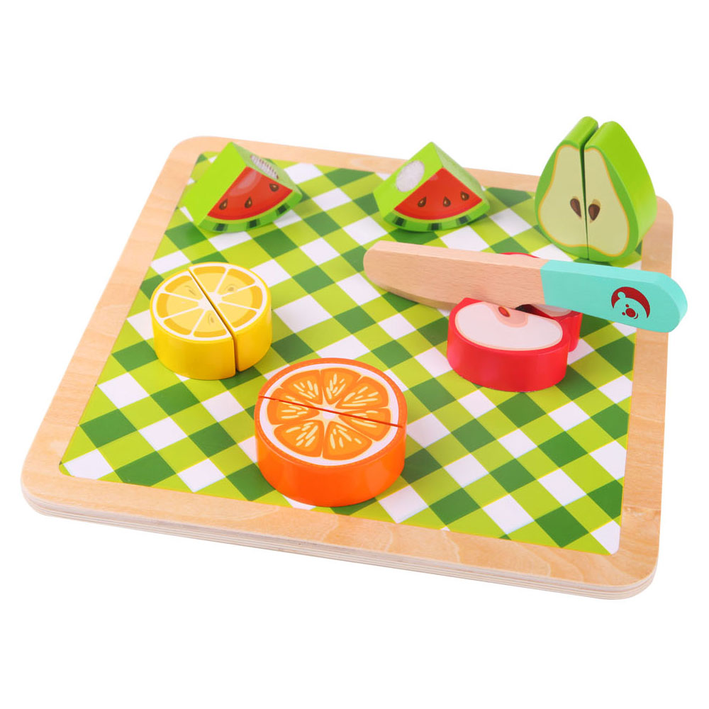 Fruits à couper en bois du monde classique, 20 pcs.