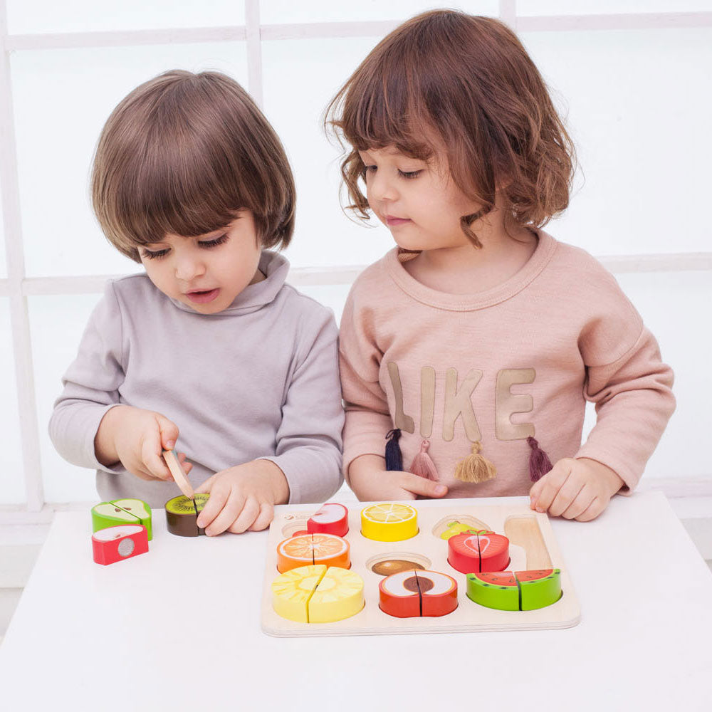 Fruits à couper en bois du monde classique, 20 pcs.