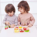 Fruits à couper en bois du monde classique, 20 pcs.
