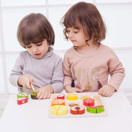 Fruits à couper en bois du monde classique, 20 pcs.
