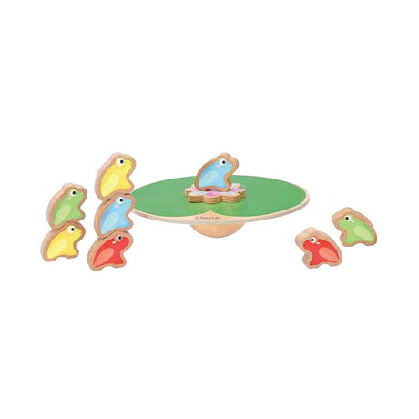Pile du monde classique de nénuphar avec des grenouilles