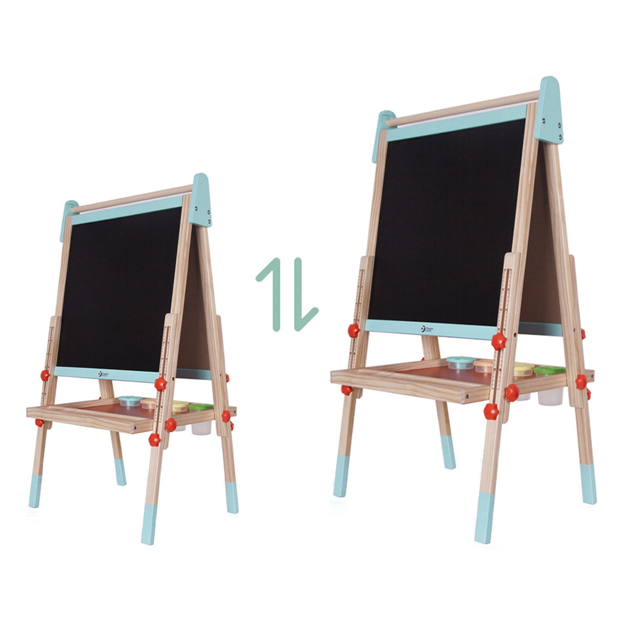 Classic World World Wooden Magneeten Blackboard 2in1, 39dlg.