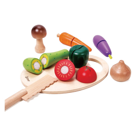 Couper les légumes en bois du monde classique avec couteau et planche à découper 16 pièces