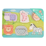 Puzzle en bois du monde classique, animaux sauvages, 13 pièces.