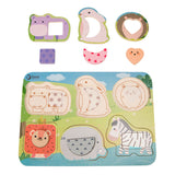 Puzzle en bois du monde classique, animaux sauvages, 13 pièces.