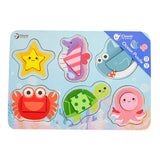 Puzzle en bois du monde classique, animaux marins, 13 pcs.