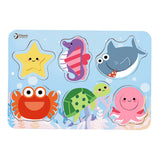 Puzzle en bois du monde classique, animaux marins, 13 pcs.