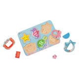 Puzzle en bois du monde classique, animaux marins, 13 pcs.
