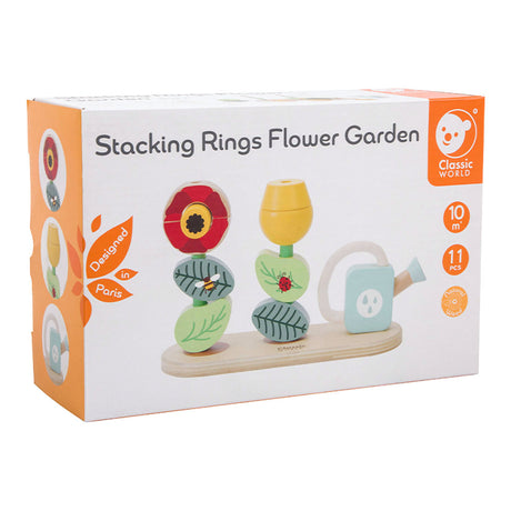 Puzzle en bois du monde classique, jardin fleuri, 11 pièces.