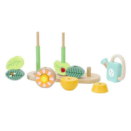 Puzzle en bois du monde classique, jardin fleuri, 11 pièces.