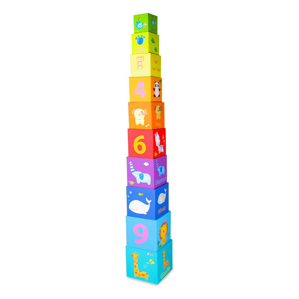 Blocs à empiler du monde classique, figurines et animaux, 10 pcs.