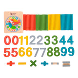 Jeu de mathématiques en bois du monde classique, 67 pcs.