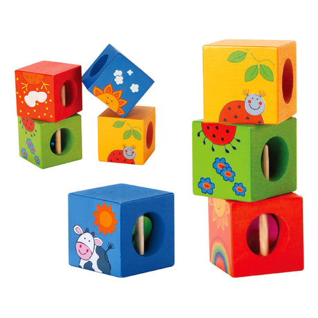 Blocs de découverte en bois du monde classique, 4 pcs.