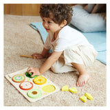 Puzzle de fractions en bois du monde classique, jouets éducatifs, 22 pièces.