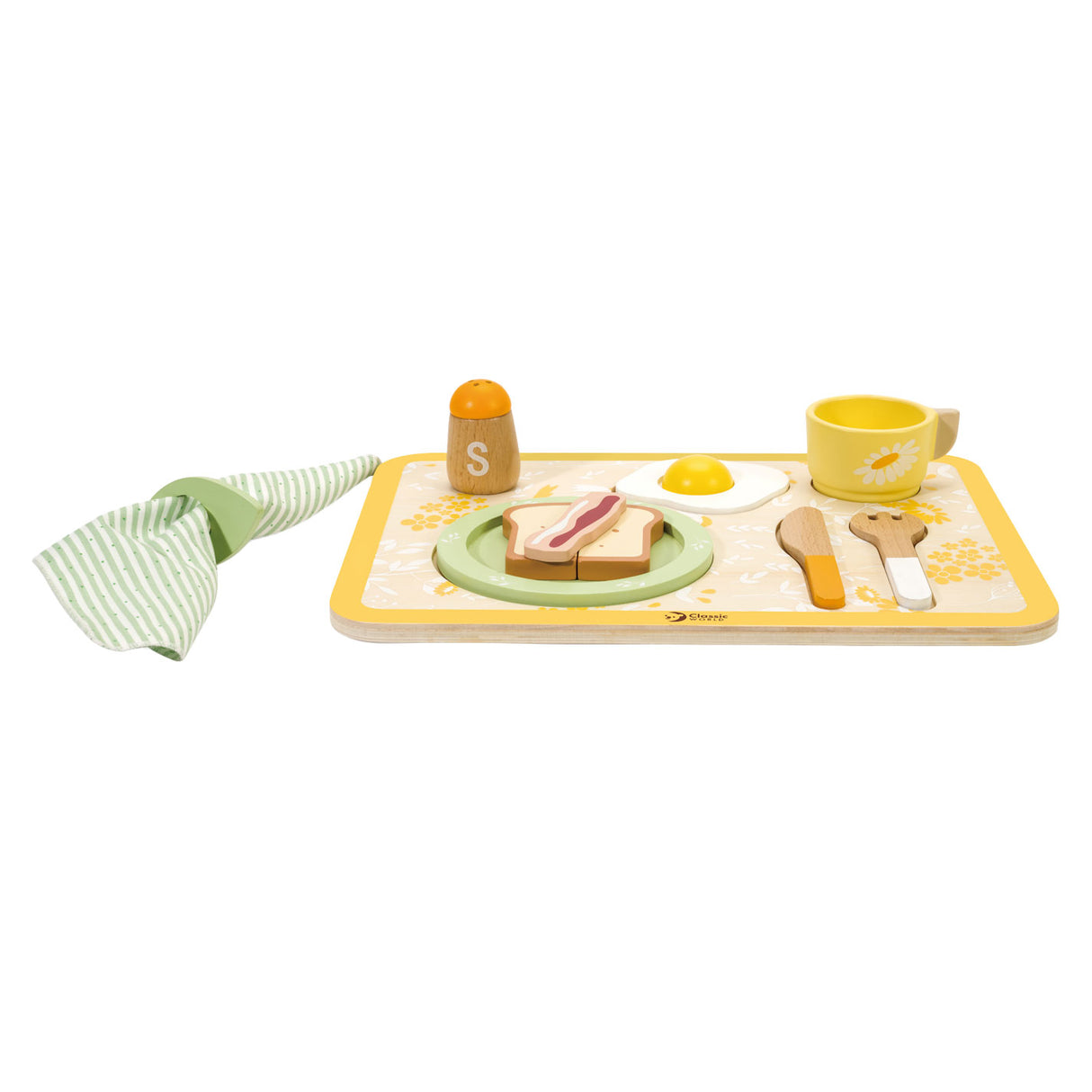 Classic World World Wooden Vintage Breakfast Ensemble avec plateau, 13dlg.