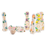 Classic World World Wood Bowlinget Flowers, 14DLG,