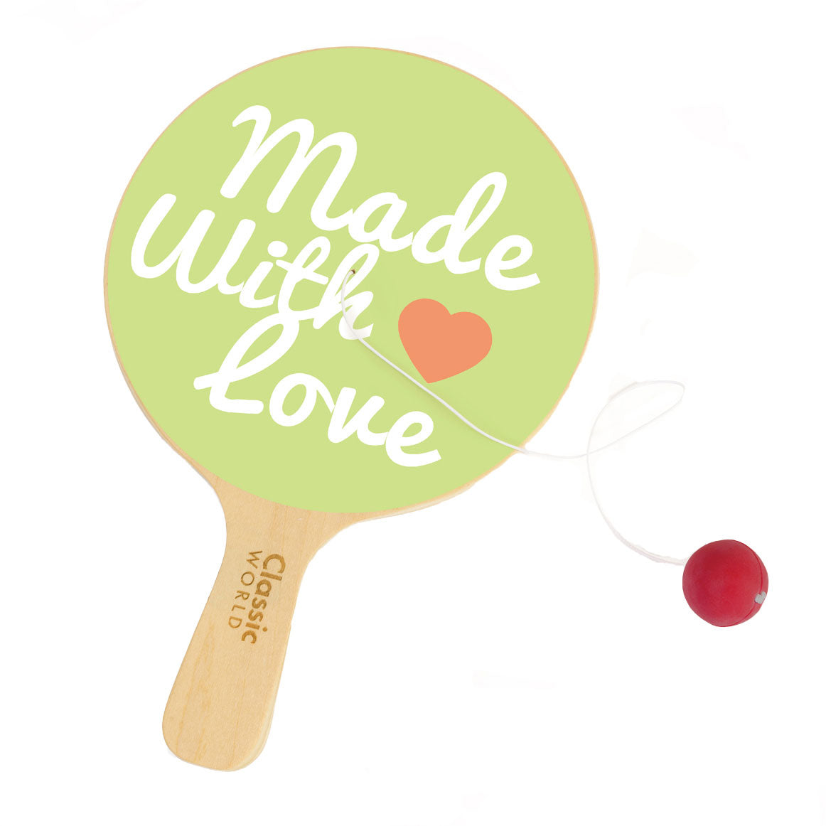 Racket en bois mondial classique avec bal sur cordon