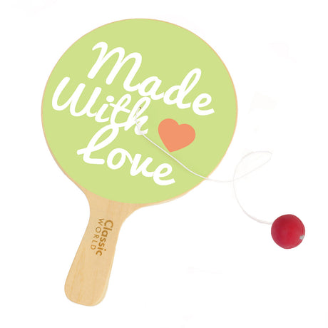 Racket en bois mondial classique avec bal sur cordon