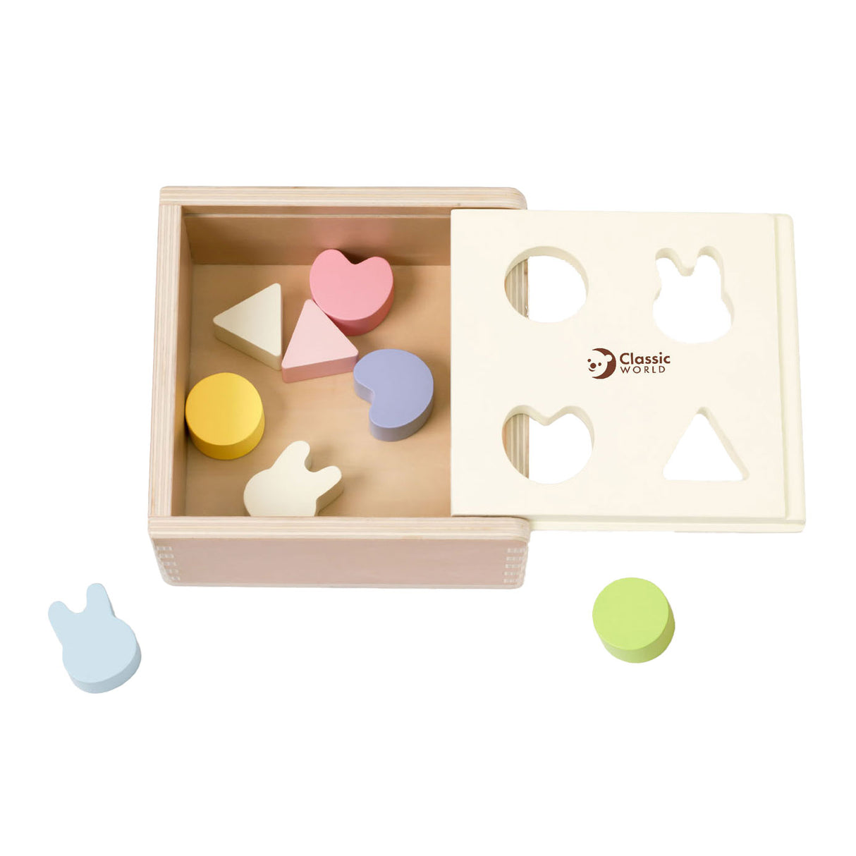 Trieur de formes en bois du monde classique mara 10 pcs.