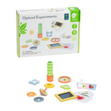 Lobbes Toys BV Classic World Optical Experiments Ensemble de jeu en bois, 16 pièces.