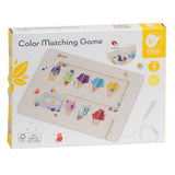 Jeu de correspondance de couleurs en bois du monde classique, glaces magnétiques