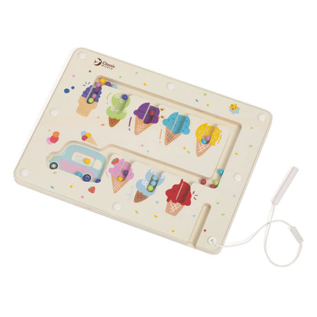 Jeu de correspondance de couleurs en bois du monde classique, glaces magnétiques
