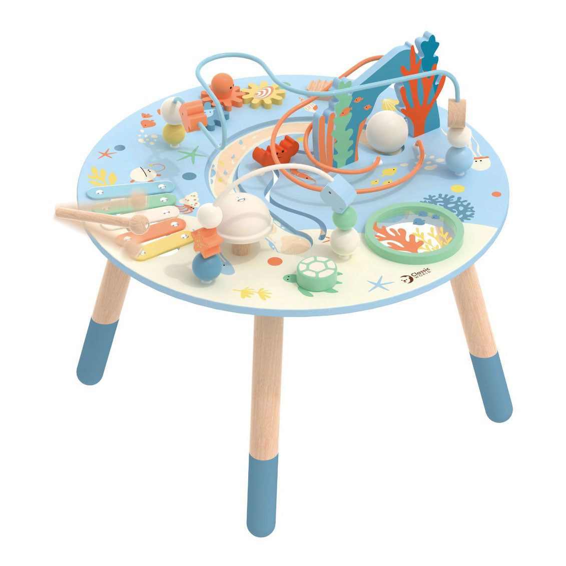 Classic World World World Wooden Table Underwater World, 3DLG.