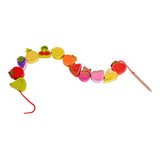 Perles à enfiler en bois Classic World, fruits, 13 pcs.
