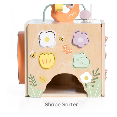 Cube d'activités en bois Classic World Abeille, 5 pièces.