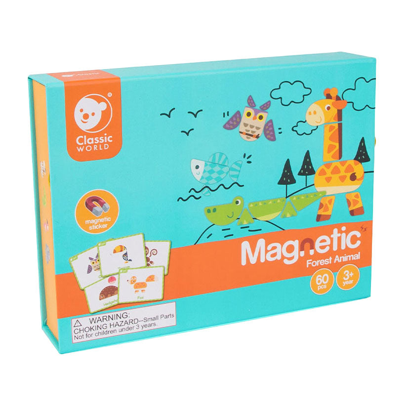 Classic World Magnet Game Forest Animals, 60DLG.