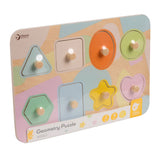 Formes de puzzle à tenons en bois du monde classique, 8 pièces.