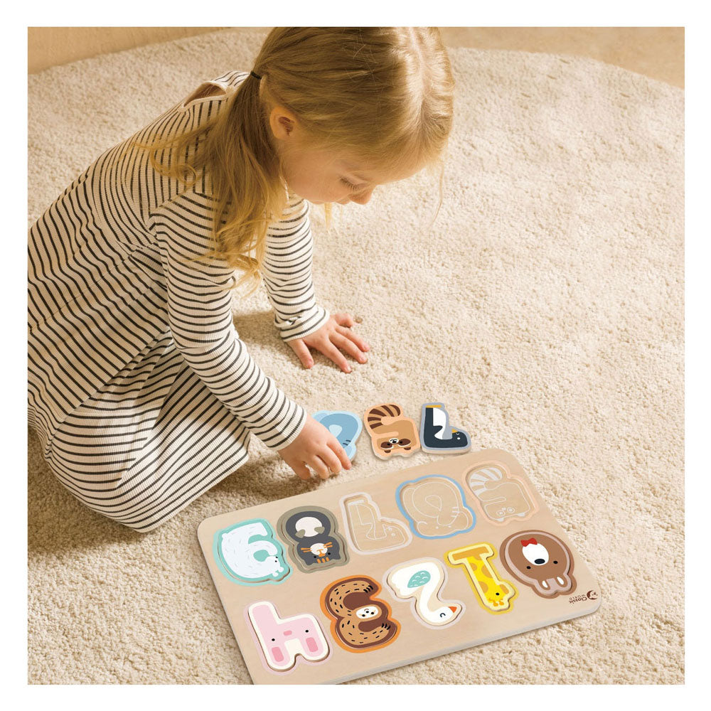 Puzzle de figurines en bois du monde classique, jouets éducatifs, 10 pièces.