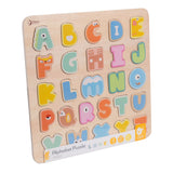 Puzzle alphabet en bois du monde classique, jouets éducatifs, 27 pièces.