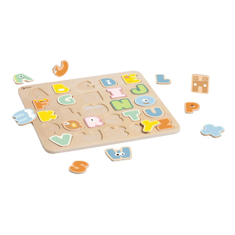 Puzzle alphabet en bois du monde classique, jouets éducatifs, 27 pièces.