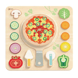 Puzzle en forme de jouet en bois du monde classique, pizza 22 pièces éducatives.