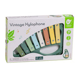 Xylophone vintage en bois du monde classique vert 2 pcs.