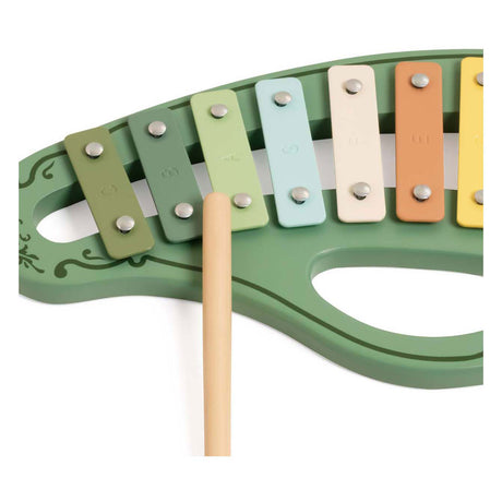 Xylophone vintage en bois du monde classique vert 2 pcs.