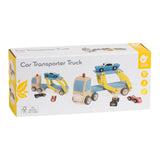 Transporteur en bois du monde classique avec 3 voitures