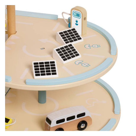 Garage durable en bois du monde classique avec accessoires, 19 pcs.
