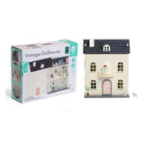 Maison de poupée vintage en bois du monde classique, 36 pièces.
