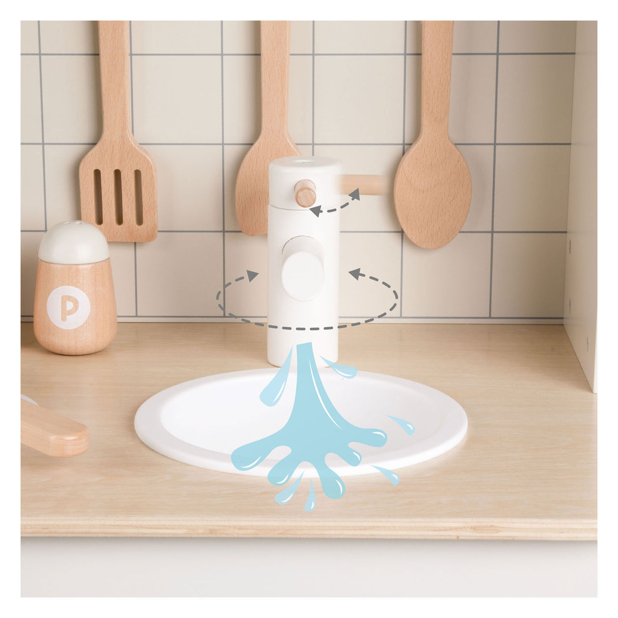 Cuisine de jeu de chef en bois du monde classique, 11 pièces.