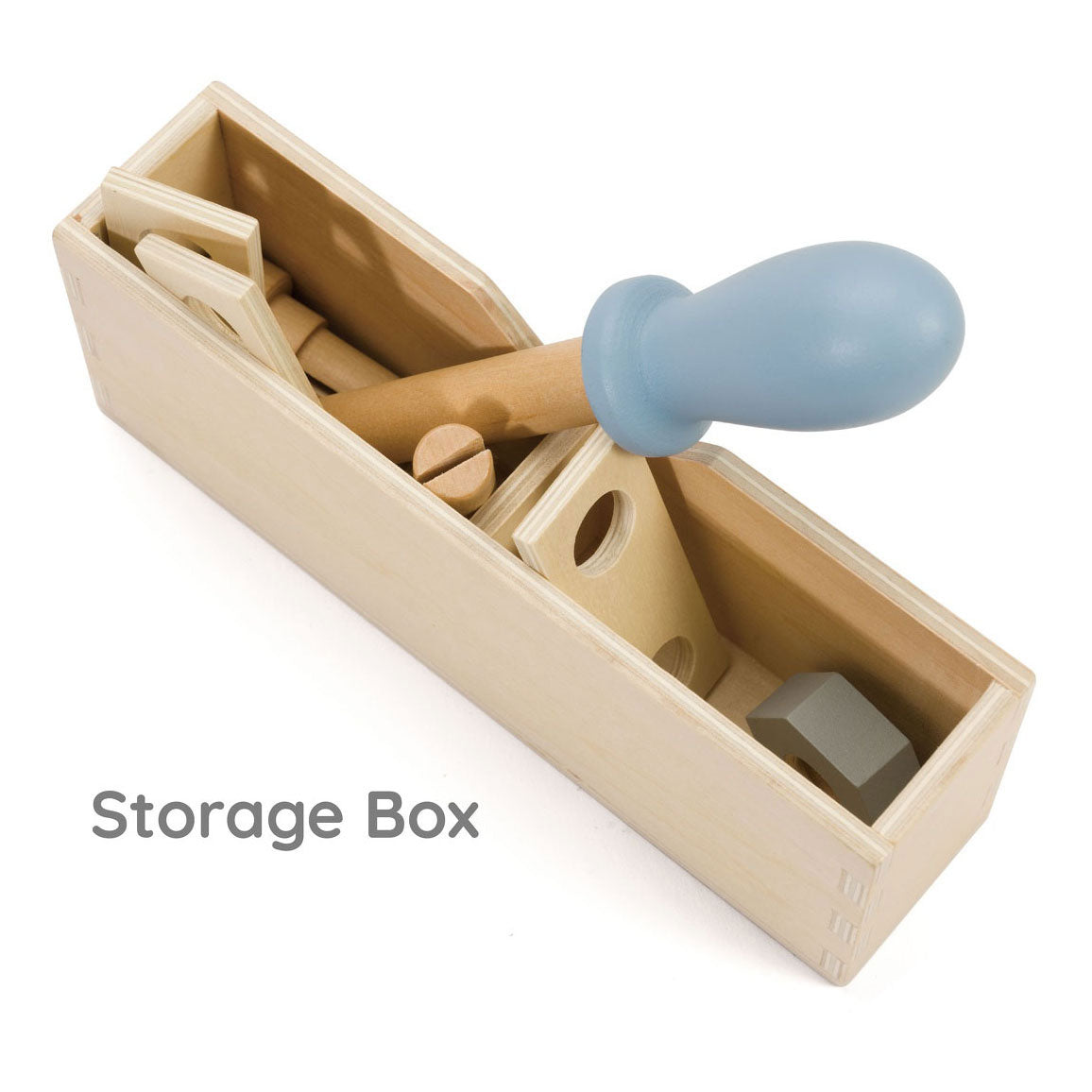 Boîte à outils en bois Classic World moderne, 27 pièces.