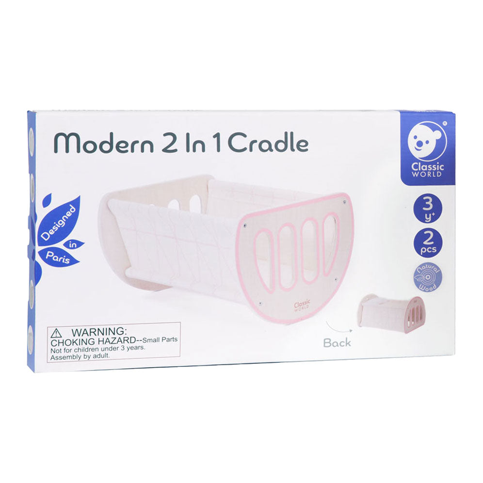 Lit de bébé 2 en 1 en bois Classic World