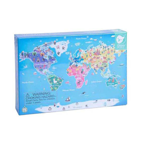 Carte du monde de puzzle du monde classique - 48 pcs.