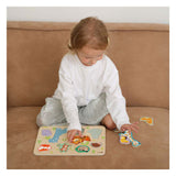 Puzzle animal en bois du monde classique, jouets éducatifs, 10 pièces.