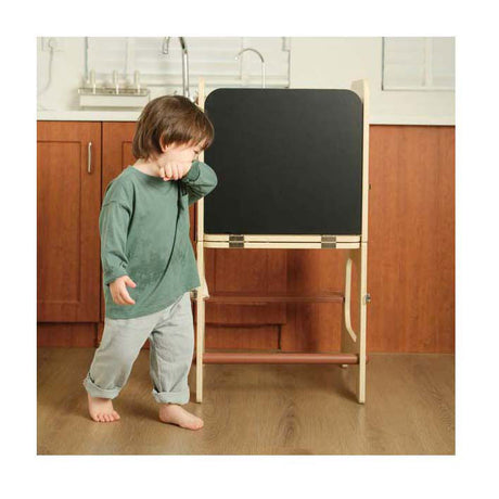 Tour d'apprentissage et table 2 en 1 en bois Classic World réglable, 90 cm