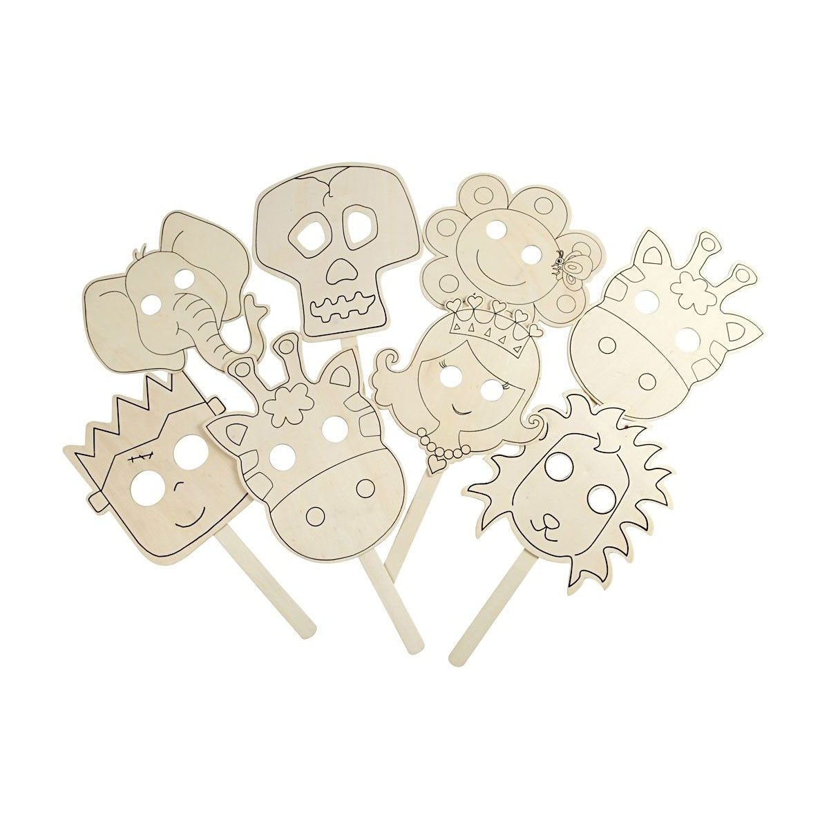 Société créative https : www.ccobby.nl masques-l-35-cm-w-22-cm-thickness-2-mm-16-piece-1-box